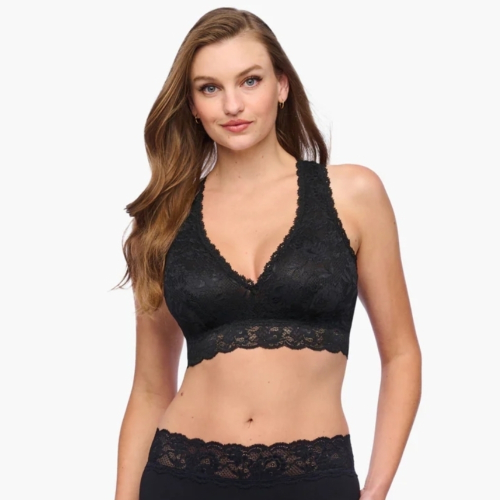 Cosabella Never Say Never Racie Racerback Black Lace Bralette NWT S